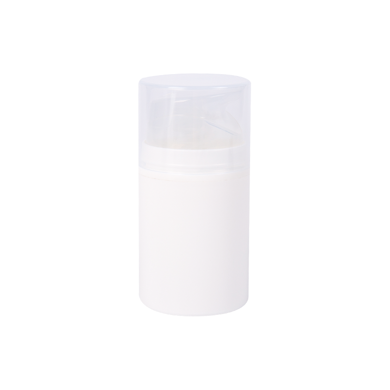 Botol lotion pompa vakum putih murni 