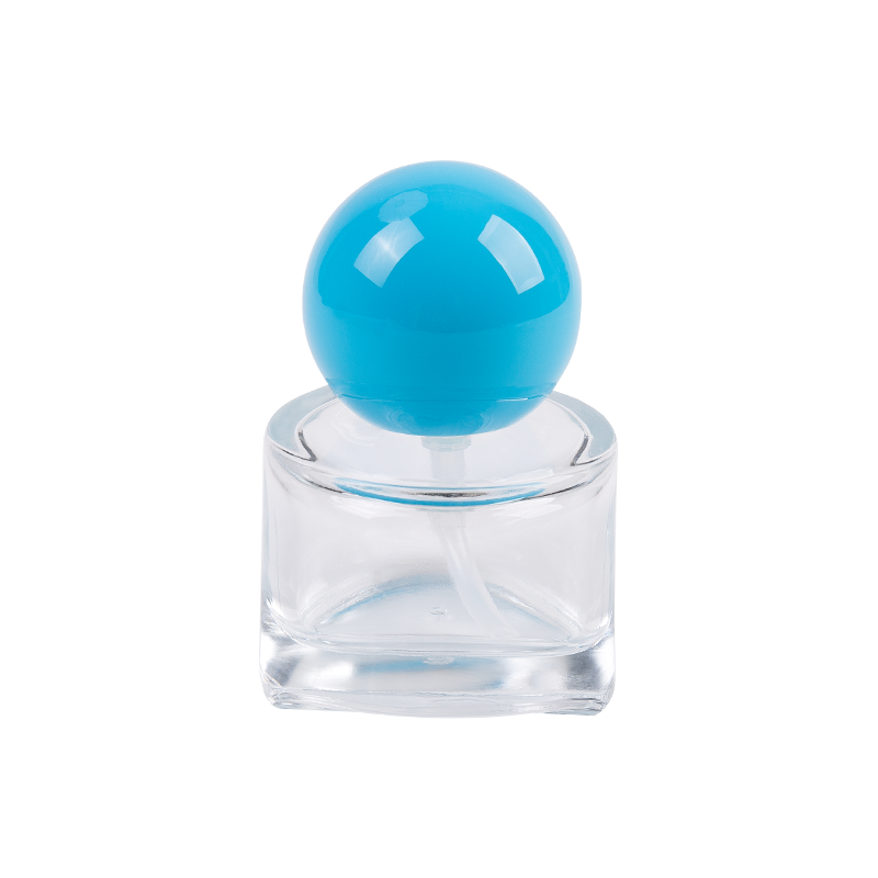 Botol kosmetik kaca 30ml dengan tutup abs biru