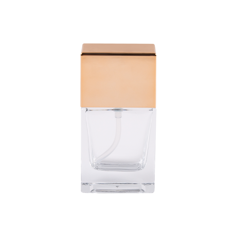 30ml Luxé Botol Kaca Elegance Clear dengan Tutup ABS Emas