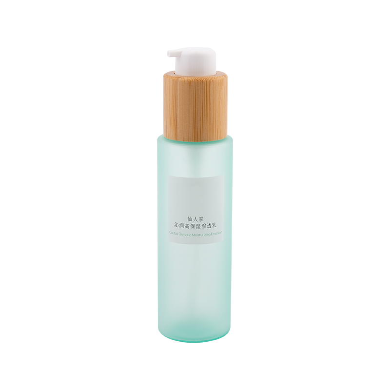 120ml botol lotion press hewan peliharaan bambu yang elegan