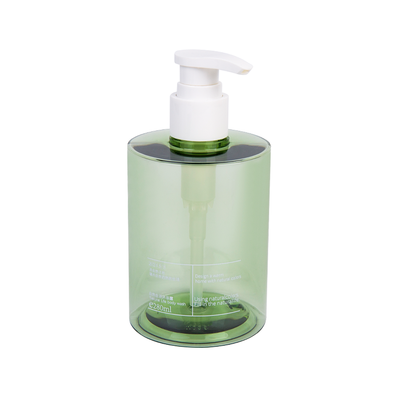 300ml botol pompa Petg hijau elegan